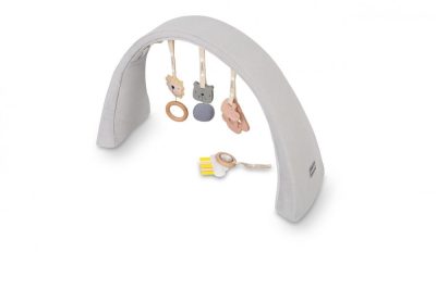 Baby nest modular cu arcada de jucarii si aparat de sunete 4in1 gri Sleepee