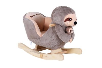 Balansoar din lemn pentru copii Knorr Toys Lenesul Luis include marioneta de mana din plus 65x32x50 cm, pana la 30 kg, 18 luni+