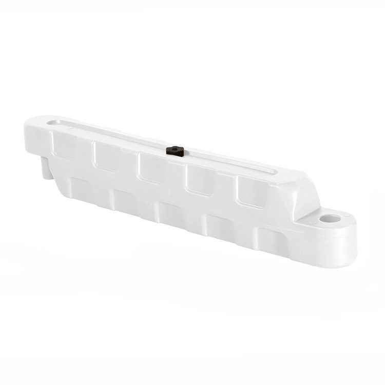 Bariera modulara delimitare traseu karting, piste sau parcari, HDPE, umplere cu apa, anti-impact, rezistenta UV, interior exterior 110x30x35 cm, alb