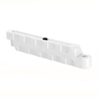Bariera modulara delimitare traseu karting, piste sau parcari, HDPE, umplere cu apa, anti-impact, rezistenta UV, interior exterior 110x30x35 cm, alb