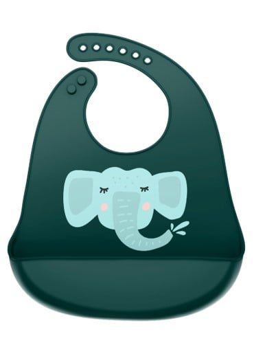 Bavetica silicon Coccorito Elefant verde
