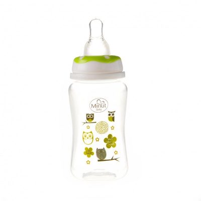 Biberon 125 ml si tetina silicon 0+ verde