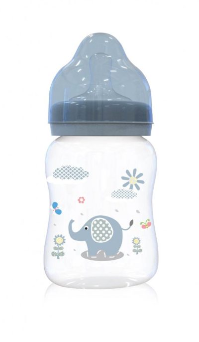 Biberon cu gat larg 0 luni+ 250 ml Moonlight Blue