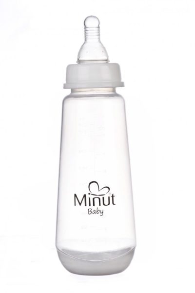 Biberon Minut Baby cu tetina silicon 3+, 250 ml