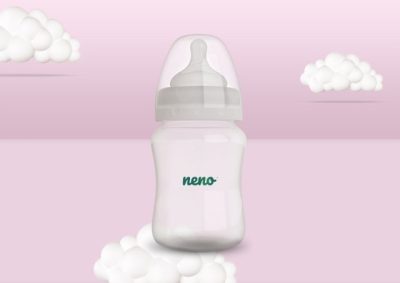 Biberon Neno cu tetina silicon anti-colici debit lent 150 ml