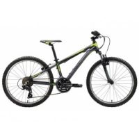 Bicicleta copii 9-12 ani, 24 inch, Spyke Black Sand Pearl Apple Green JewWhite, Silverback S74SB201566B