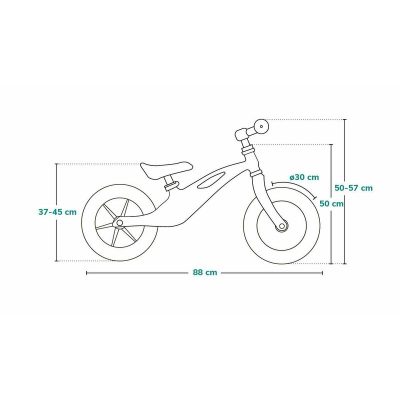 Bicicleta copii fara pedale Lionelo Bart Air Pink Violet 12 inch, cu roti gonflabile, constructie din magneziu, greutate foarte mica, scaun si ghidon reglabile pe inaltime, greutate maxima suportata 30 kg