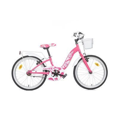 Bicicleta cu pedale, Dino Bikes, City Smarty, 20 inch, Roz si alb