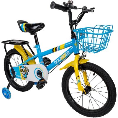 Bicicleta cu roti ajutatoare, Action One Arrow, 16 inch, 5-7 ani, Blue