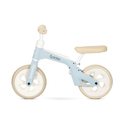 Bicicleta de tranzitie pentru copii Lorelli Spider Blue fara pedale, ghidon reglabil, sezut ajustabil, limitator de directie, cadru din aluminiu, roti 10 inch, greutate admisa 20 kg