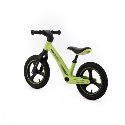 Bicicleta fara pedale pentru copii, Adamex Rocket, cu roti gonflabile din cauciuc 12 inch, sezutul moale reglabil pe inaltime, sarcina maxima admisa 25 kg, omologata EN71, Lime Green