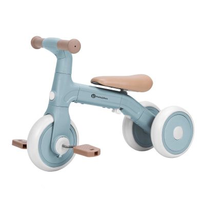 Bicicletatricicleta pentru copii PetiteMars Bingo Albastru 3 in 1, multifunctionala, cu pedale detasabile, ghidon directionabil, sa reglabila pe inaltime, 2.3 kg, greutate admisa 25 kg, 12-36 luni