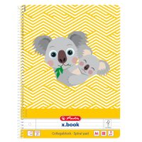 Caiet dictando cu spirala, A4, Herlitz, Cute Animals, Koala, 80 file