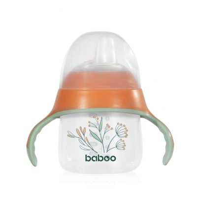 Cana Baboo cu tetina din silicon Peachy Keen 150 ml, 6 luni+