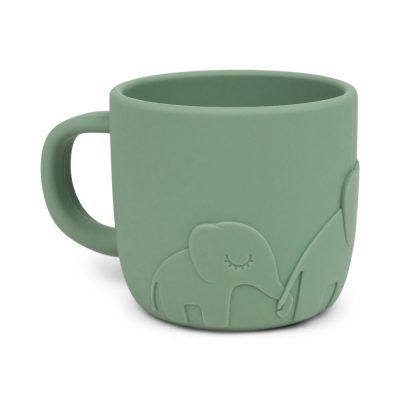 Cana cu maner Done by Deer Peekaboo Elphee Green 165 ml