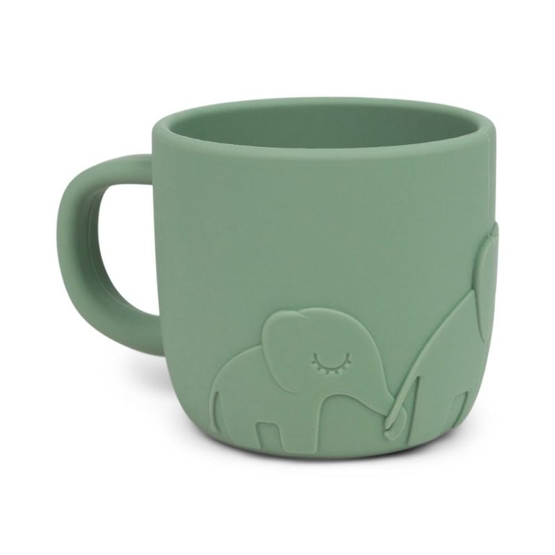 Cana cu maner Done by Deer Peekaboo Elphee Green 165 ml