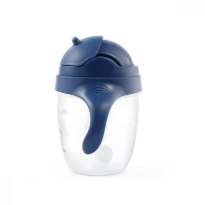 Cana cu pai Baby Ono pentru copii 240 ml albastru