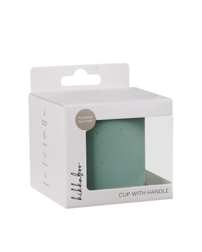 Cana din silicon penteru beblusi si copii KikkaBoo Platinum Sage, capacitate 200ml