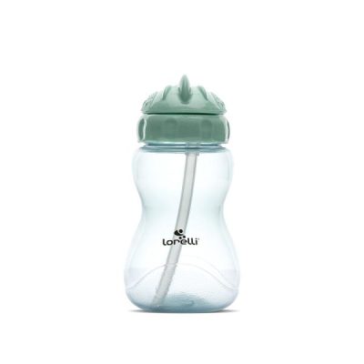 Cana sport cu pai moale si flexibil, capac de protectie rotativ, 275 ml, Green Blue