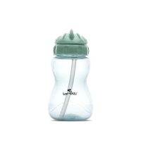 Cana sport cu pai moale si flexibil, capac de protectie rotativ, 275 ml, Green Blue