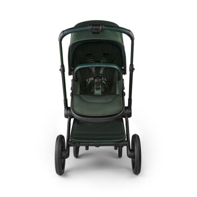 Carucior 2 in 1 pentru copii Bugaboo Fox 5 Noir Limited edition midnight green cu suspensii, spatar reglabil si maner ajustabil