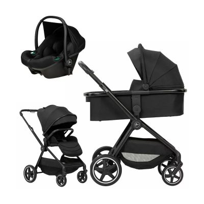 Carucior 3 in 1, FreeON, Zack, Cu cadru din aluminiu, Black