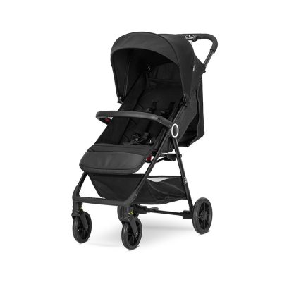 Carucior pentru copii Lorelli Noir Black, sistem de pliere cu o singura mana, suspensii, suport pentru picioare reglabil, greutate suportata 22 kg