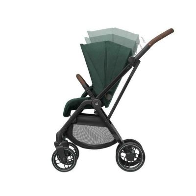 Carucior pentru copii Maxi-Cosi Leona2 Twillic Green reversibil, roti cu suspensii, spatar reglabil, greutate admisa 22 kg