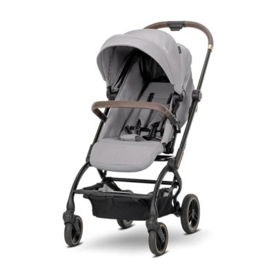 Carucior pentru nou-nascut, Lorelli Makaya, cu scaun rotativ 360 grade, cadru din aluminiu, pana la 22 kg, Grey