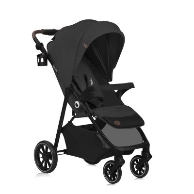 Carucior sport, Lionelo, Emma One, Cu tavita, Suport pahar, Plasa de tantari, Roti EVA, Maner reglabil, Pana la 22 kg, 6 luni+, Conform cu EN1888-1, Gri