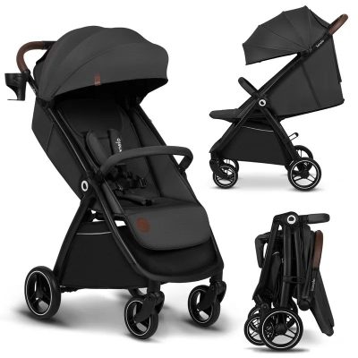 Carucior sport, Lionelo, Ingrid, Capotina impermeabila cu filtru UPF50+, Pana la 22 Kg, Spatar reglabil in 3 pozitii, Include suport pahar si plasa de tantari, Sistem pentru pliere automata, 6 luni+, Gri
