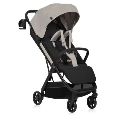 Carucior sport, Lionelo, Julie Air, Greutate redusa - 7.5 kg, Sustine 22 kg, 6 luni+, Capotina impermeabila, Protectie SPF 50+, Include suport sticla, Pliere compacta pentru calatorii, Conform cu EN1888-1 si EN1888-2, Bej