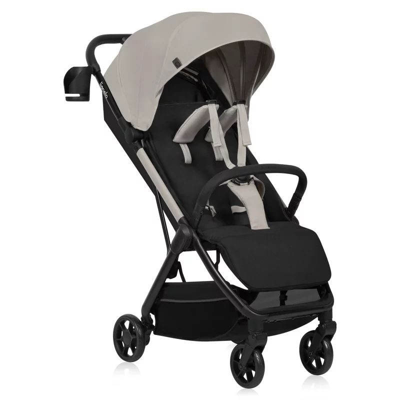Carucior sport, Lionelo, Julie Air, Greutate redusa - 7.5 kg, Sustine 22 kg, 6 luni+, Capotina impermeabila, Protectie SPF 50+, Include suport sticla, Pliere compacta pentru calatorii, Conform cu EN1888-1 si EN1888-2, Bej