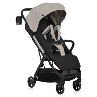 Carucior sport, Lionelo, Julie Air, Greutate redusa - 7.5 kg, Sustine 22 kg, 6 luni+, Capotina impermeabila, Protectie SPF 50+, Include suport sticla, Pliere compacta pentru calatorii, Conform cu EN1888-1 si EN1888-2, Bej
