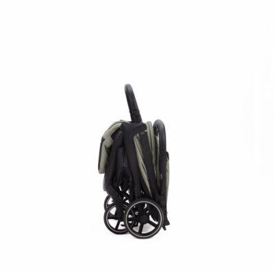 Carucior sport pentru copii Adamex Bello Olive tip troller, pliere automata, copertina XXL, pana la 22 kg, 6 luni+