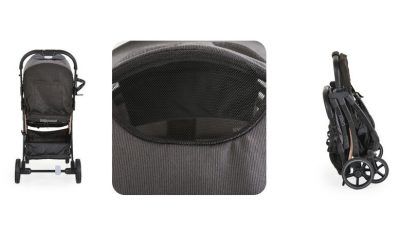 Carucior sport pentru copii Moni Cardi Negru de la nastere pana la 22kg,spatar reglabil,capotina cu plasa si banda reflectorizanta,bara de siguranta detasabila,roti pivotante cu amortizor,pliere compacta,suport sticla inclus