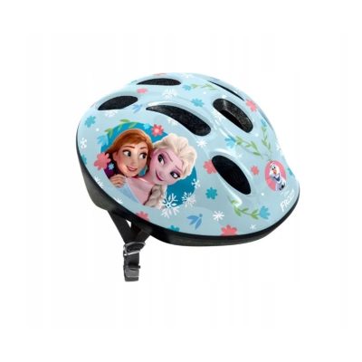 Casca de protectie, Stamp, Frozen, Marime 53- 56 cm, Ajustabila, EN1078, Ideala pentru bicicleta, role, trotineta si skateboard, Albastru