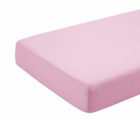 Cearceaf roz KidsDecor cu elastic din bumbac 70 x 120 cm