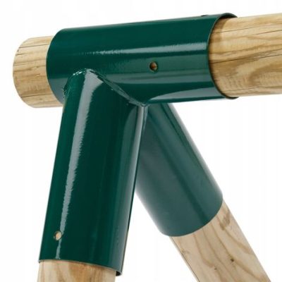 Coltar verde pentru leagane, metalic, dreapta, 100x100, pentru lemn rotund
