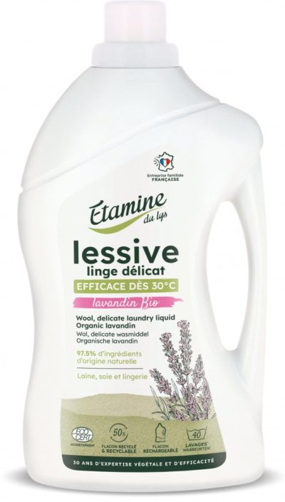 Detergent Bio rufe delicate si lana Etamine parfum lavanda 33 spalari 1 litru