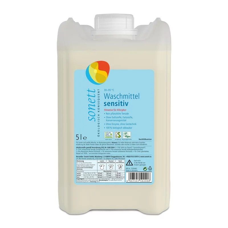 Detergent lichid pentru rufe sensitive ecologic 5l Sonett