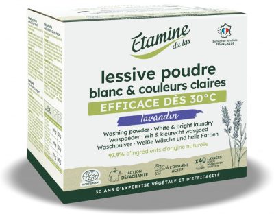Detergent pudra Bio rufe albe si culori deschise Etamine parfum lavanda 2 kg