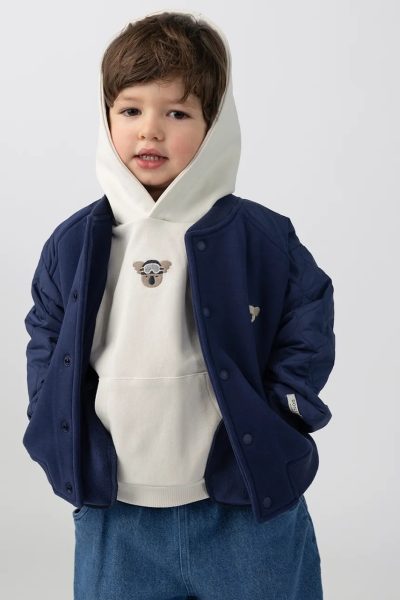 Donsje  hanorac cu glugă pentru copii din bumbac cu elastan Herps Hoodie Ski Koala