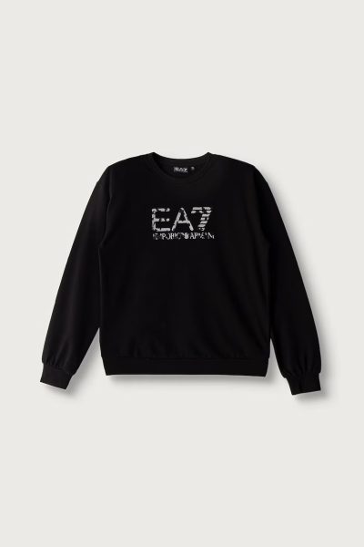 EA7 Emporio Armani  hanorac pentru copii din bumbac cu elastan