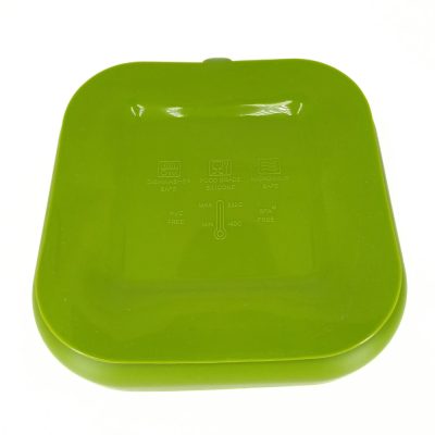 Farfurie patrata din silicon compartimentata Coccorito Green