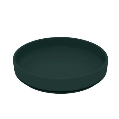 Farfurie, Petite&Mars, Take&Match, Din silicon, Cu ventuza, Fara BPA, 6 luni+, 400 ml, Verde Inchis