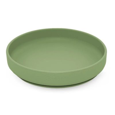 Farfurie, Petite&Mars, Take&Match, Din silicon, Cu ventuza, Fara BPA, Adecvata pentru masina de spalat vase si microunde, Nu absoarbe mirosuri, 6 luni+, 400 ml, Sweet Pea, Verde
