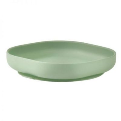 Farfurie silicon cu ventuza Beaba Sage Green