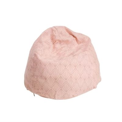 Fotoliu puf, BabyTrold, Markland Pure, Din muselina, Umplutura cu bilute, Husa detasabila, 12 luni+, 30 x 50 cm, Roz