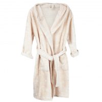 Halat de baie frotir din bambus pentru copii 8-10 ani Frosted Almond